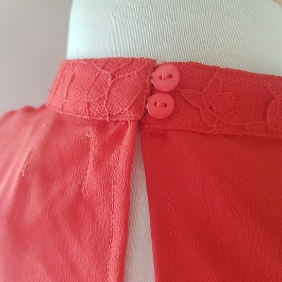 ASOS Lace and Ruffle High Neck Long Sleeved Dress - Picture 7 of 15